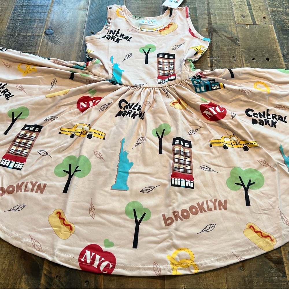 Dot Dot Smile size 7 girls New York tank twirl dress new